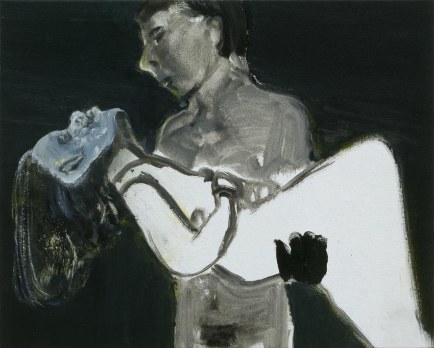 Marlene Dumas, The Image as Burden, 1993, olieverf op doek, 40 x 50 cm., particuliere collectie, Belgi&euml;